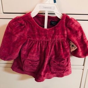 Velvet baby girl set